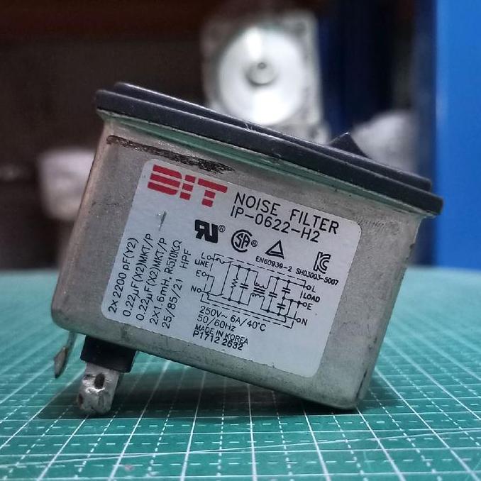 BIT IP-0622-H2 POWER PLUG SWITCH CONNECTOR WITH NOISE FILTER 6A 250VAC READY STOCK