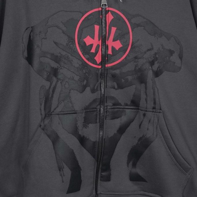 HSCO Oversized Boxy Hoodie Veida / Boxy Fit / Fleece 300gsm Sablon Zipper Sweater Distro