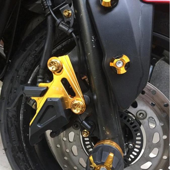 Paket 3 In 1 Cover Kaliper Plus Jalu As Roda Plus Baut Spakbor Variasi For Yamaha Nmax Aerox 155 Mot