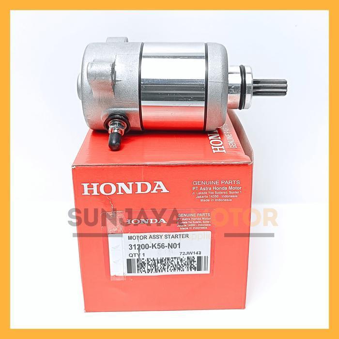 Motor Stater Kualitas Original Honda K56 Dinamo Starter Cb150R  Cb150X Cbr 150R Sonic 150R Supra Gtr