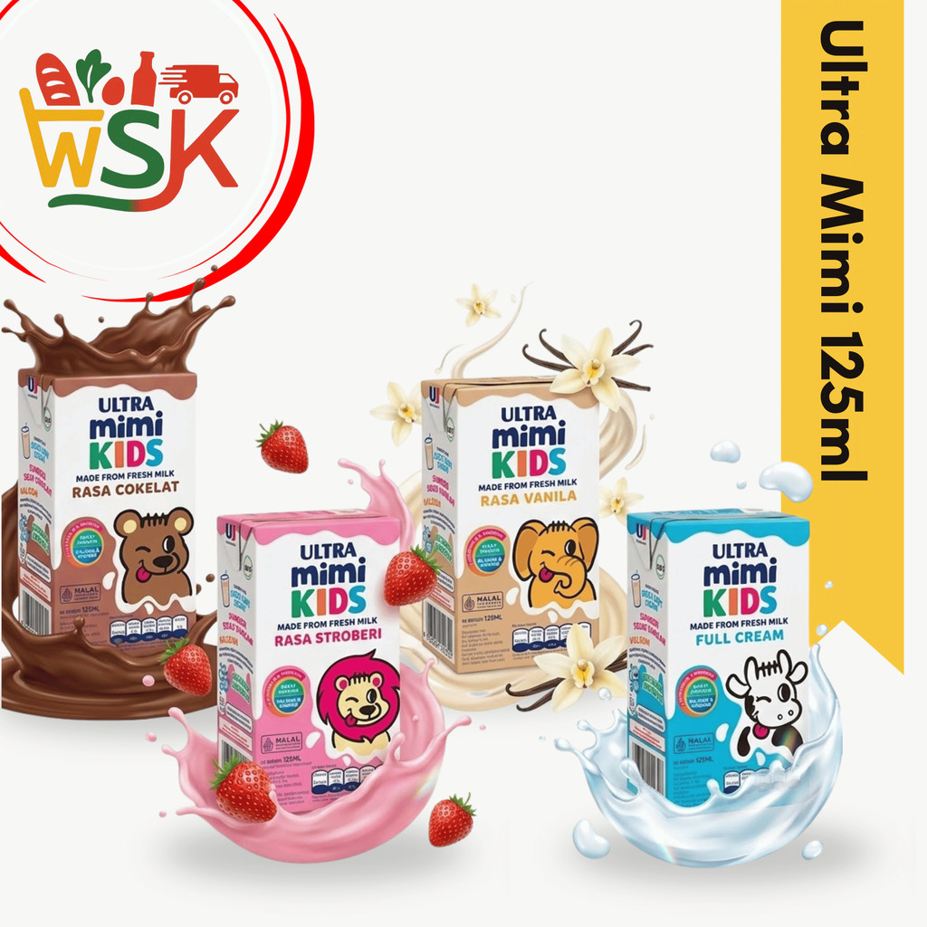 Susu Ultra Mimi UHT 125ml - Susu Nutrisi Anak Praktis Satuan