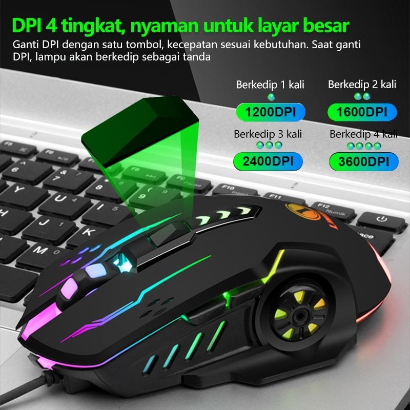 Three Sheep Network Gaming Mouse Macro Pb Original Rgb 3600 Dpi Programmable & 7 Lighting Effect V7