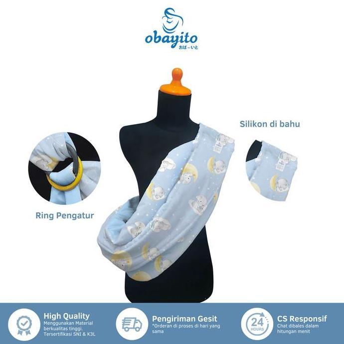 Obayito Gendongan Sling Bayi - Gendongan Bayi Samping