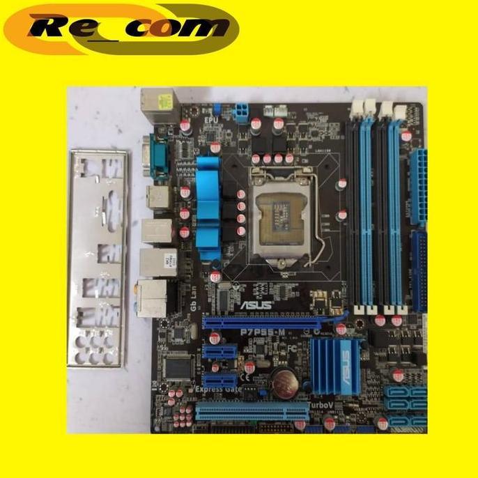 mainboard h55 asus 1156 + core i5 750