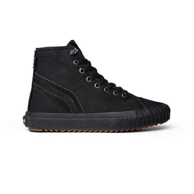 Finisher - Sepatu Sneakers Unisex Pria Wanita Outlander High Full Black Casual Shoes Snekers Hitam