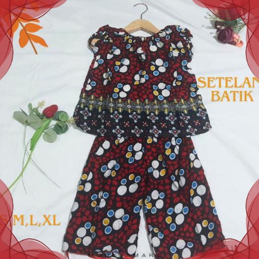 Bisa Cod Baju Tidur Rayon Anak/ Setelan Batik Anak Perempuan Usia 1-2 Tahun