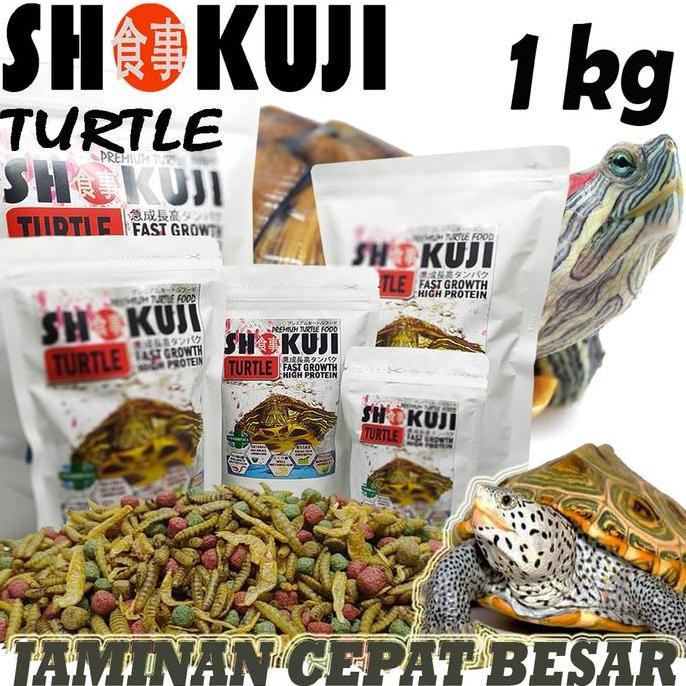TERBARU - 1KG SHOKUJI PAKAN BRAZIL RES MAKANAN TURTLE'S FOOD RAZOR PICTA MONBI PELET KURA DIJAMIN LA