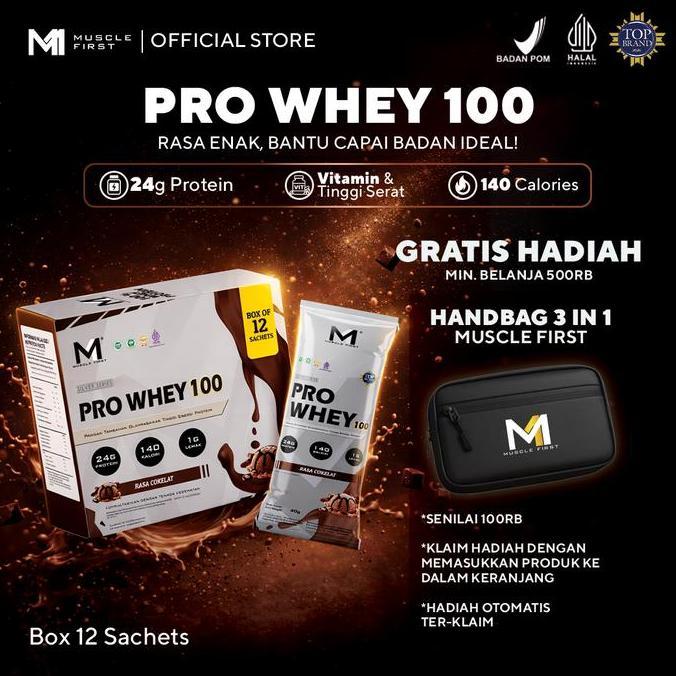 MUSCLE FIRST Pro Whey 100 Box - Whey Protein Suplemen Fitness