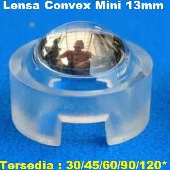 Lensa Convex Mini +Housing 13mm HPL LED Lens Sorot 30 45 60 90 120