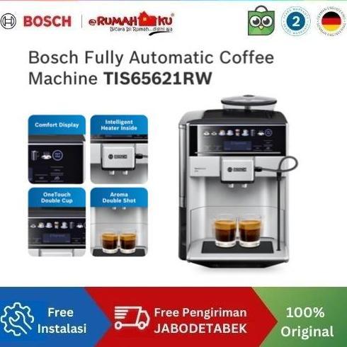 BOSCH FULLY AUTOMATIC COFFEE MACHINE TIS65621RW VEROBARISTA 600 SILVER