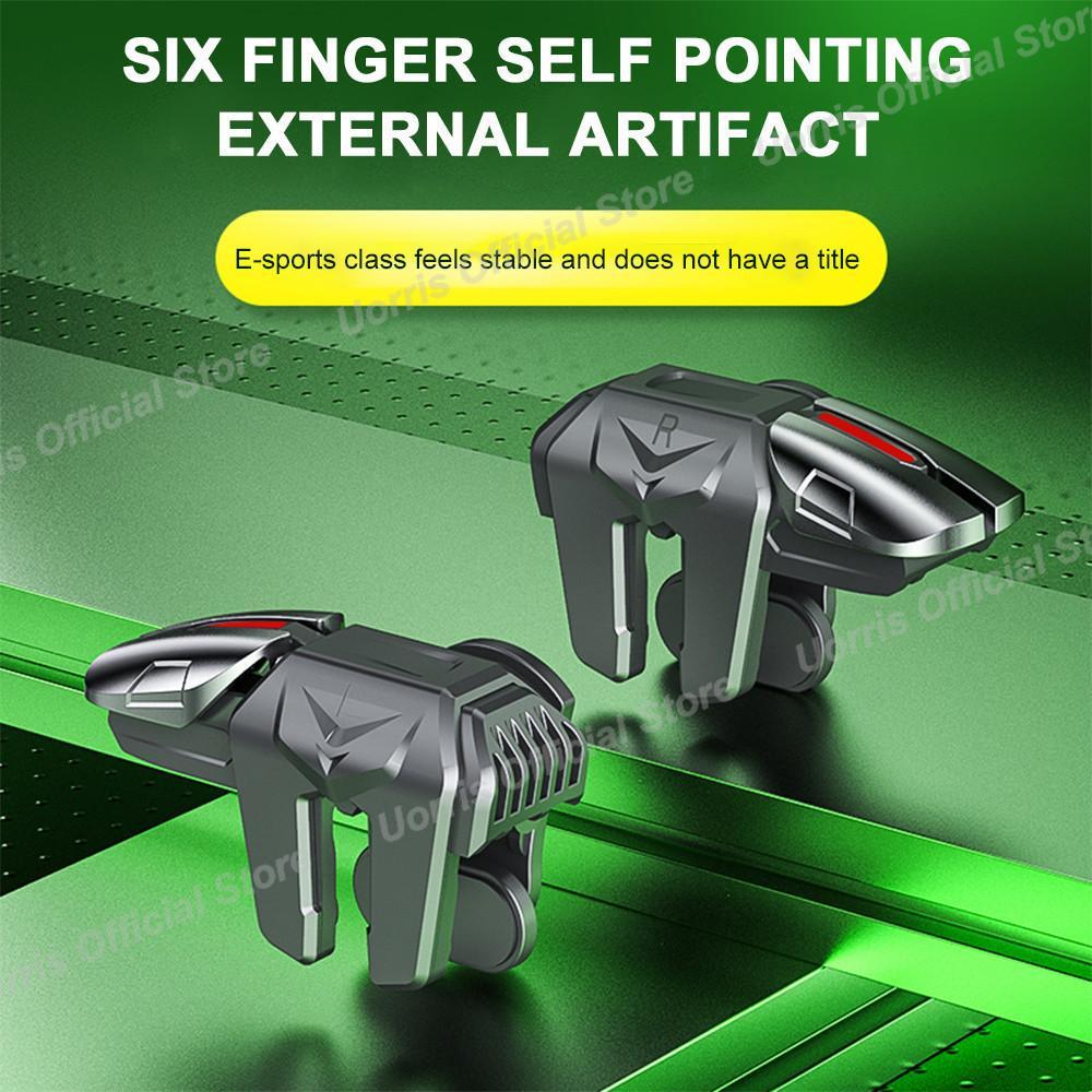 Uorris G21 Trigger Pubg Ff Fps L1 R1 Gaming Six Finger Trigger Gaming