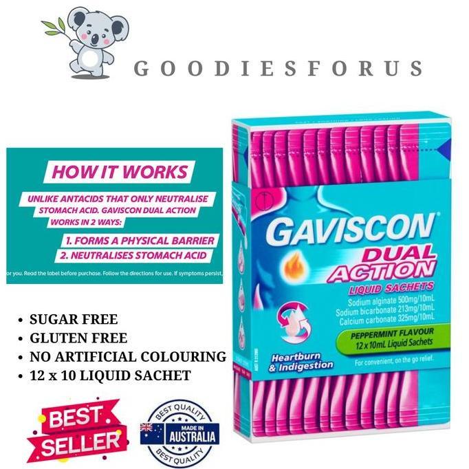 Higher- Obat Maag Dan Gerd Gaviscon Australia Isi 12 Dan Sachet