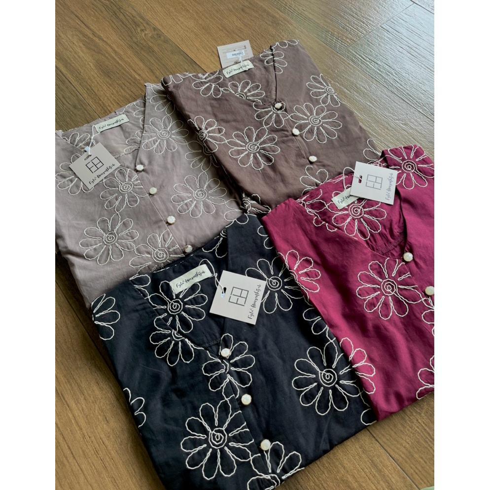 Murah Fyla Tunik Vest Bordir Motif Etnik Aesthetic Cardigan Etnik Katun Kardigan Bordir