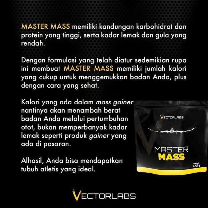 Healthy- Vectorlabs Master Mass 12 Lbs Susu Gainer Protein Tinggi Kal