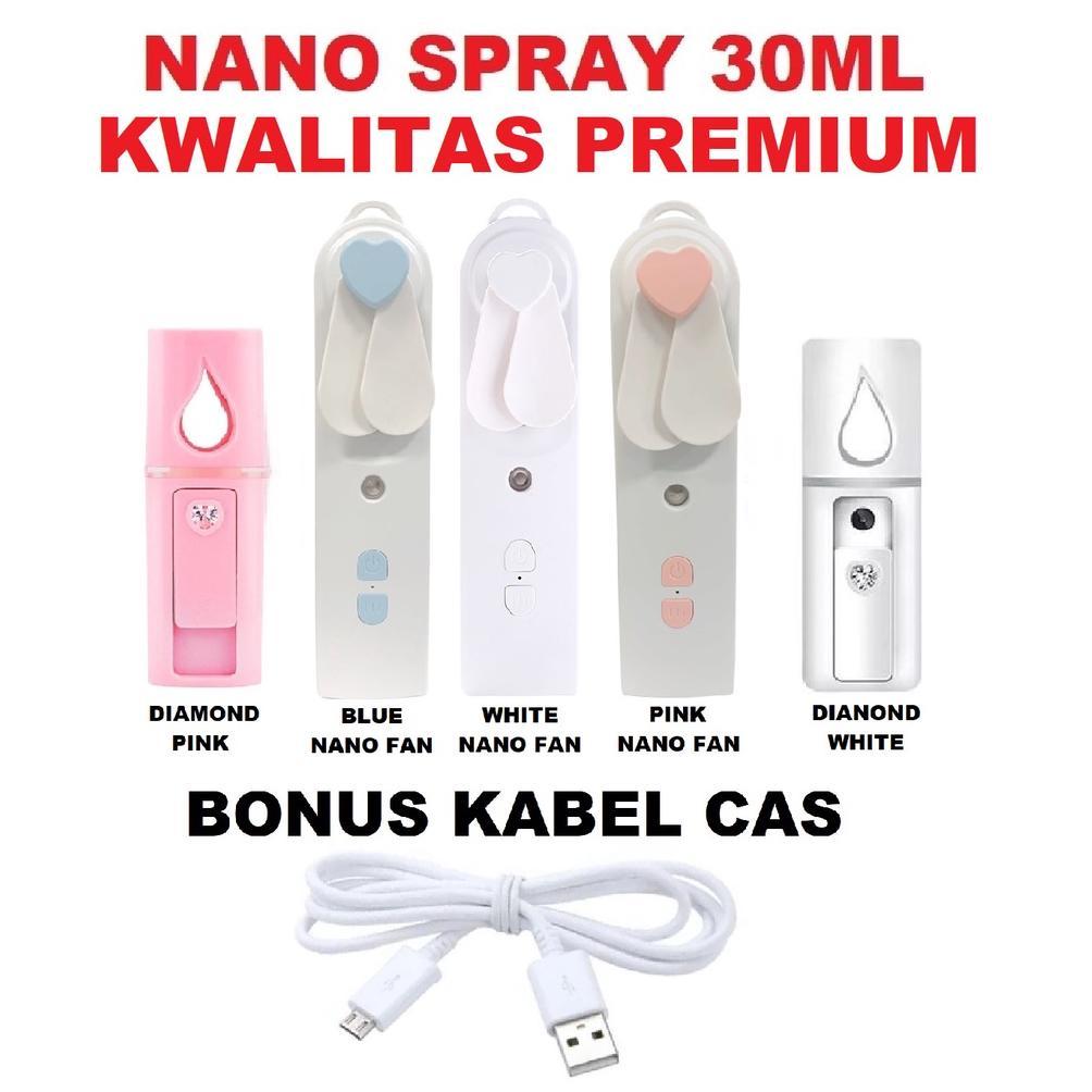 cuci gudang recharger mini nano mist spray ions skin care / perawatan kulit wajah nano spray mata
