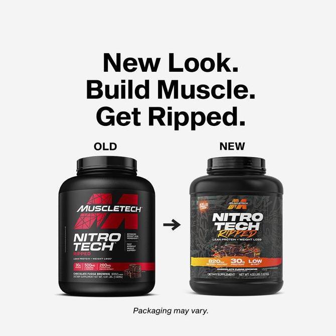 Healthy- Muscletech Nitrotech Ripped 4 Lbs Lb 4Lb 4Lbs Nitro Tech Whey Protein