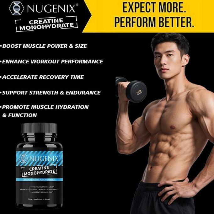Nugenix Creatine, Dukung Kekuatan & Daya Tahan, Tingkatkan Performa Latihan