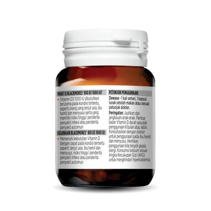 Happyfit- Blackmores Bio D3 1000 Iu 30 Tablet Vitamin D3 1000 Iu D3 Blackmores