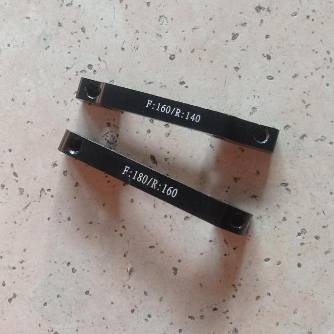 adaptor bracket caliper kaliper rem discbrake disc brake cakram sepeda F 160/R 140  F 180/R 160 mm