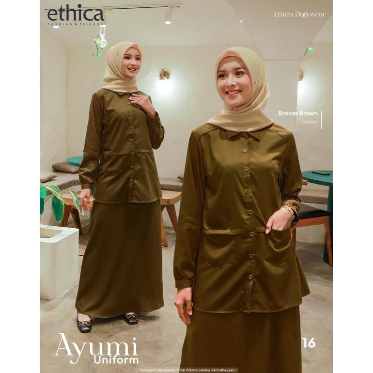 Promo Ethica Uniform Seragam Pns Dinas Kerja Ayumi Uniforam Keki Kaky Khaky Keki Setelan Pns Gamis S