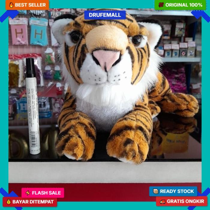 Boneka Harimau Putih Macan Tutul Baring Duduk White Tiger Leopard Jaguar Murah Berkualitas