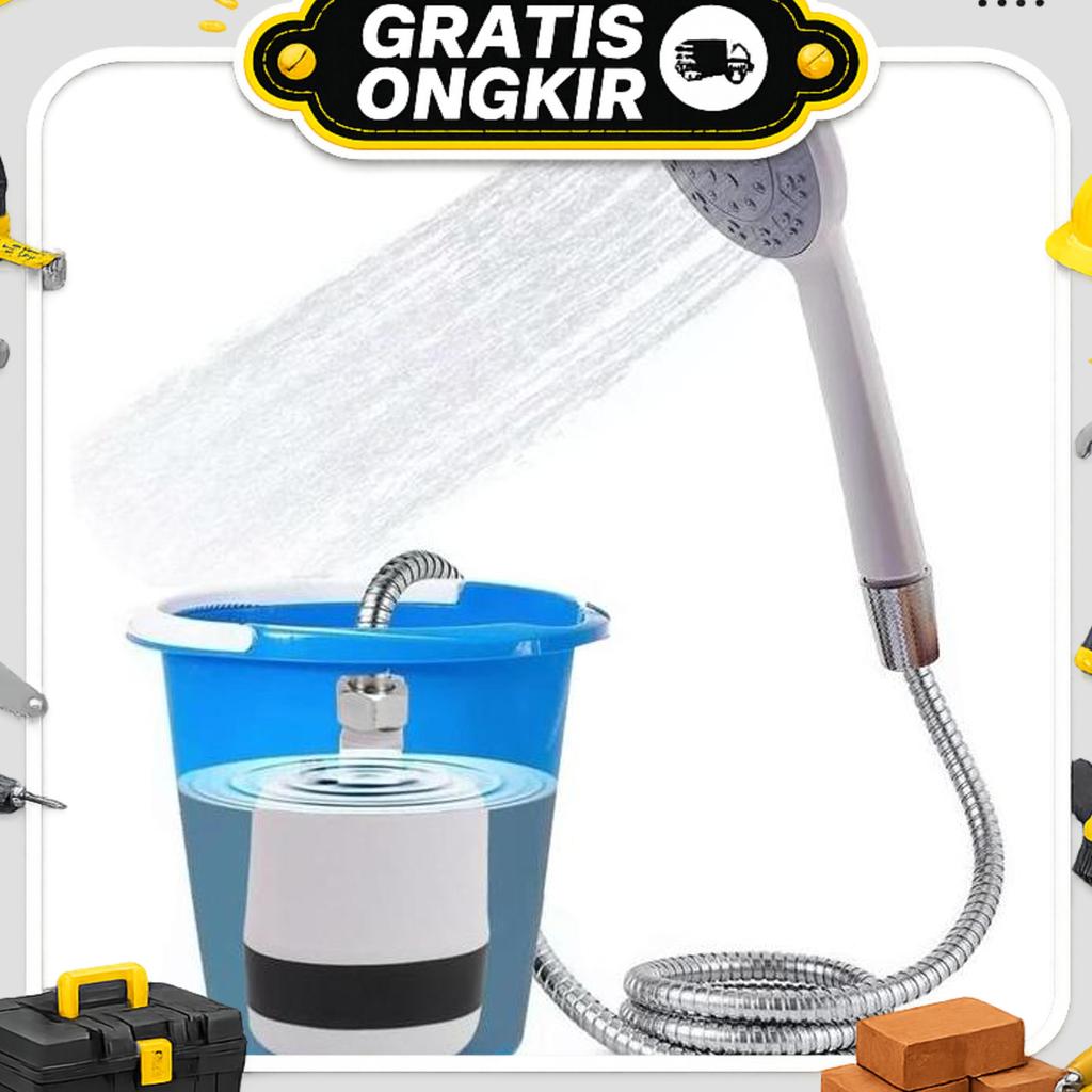 Ks Portable Outdoor Shower Ke805 - Shower Charger Set Sistem Baterai Charge - Mandi Di Mana Pun / Si