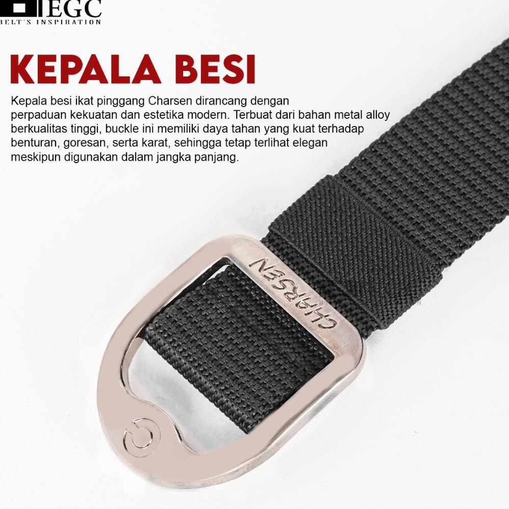 HOT IKAT PINGGANG CHARSEN / IKAT PINGGANG NYLON CANVAS PRIA / GESPER PRIA DEWASA - ZG-124 KEKINIAN