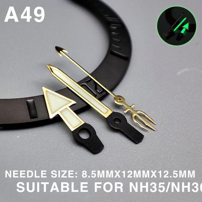 Seiko Mod Hands A49 - A64 Lumed For NH35/36/4R