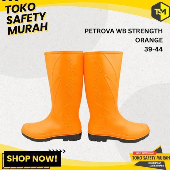 Ready Petrova Strength Orange Boots Sepatu Kerja Lapangan Non Safety, Tahan Oli & Bahan Kimia | 3944