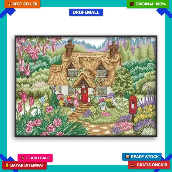 Kristik Pemandangan Indah Set Embroidery Craft Set Complete - Kerajinan Menyulam Set Lengkap Kristik