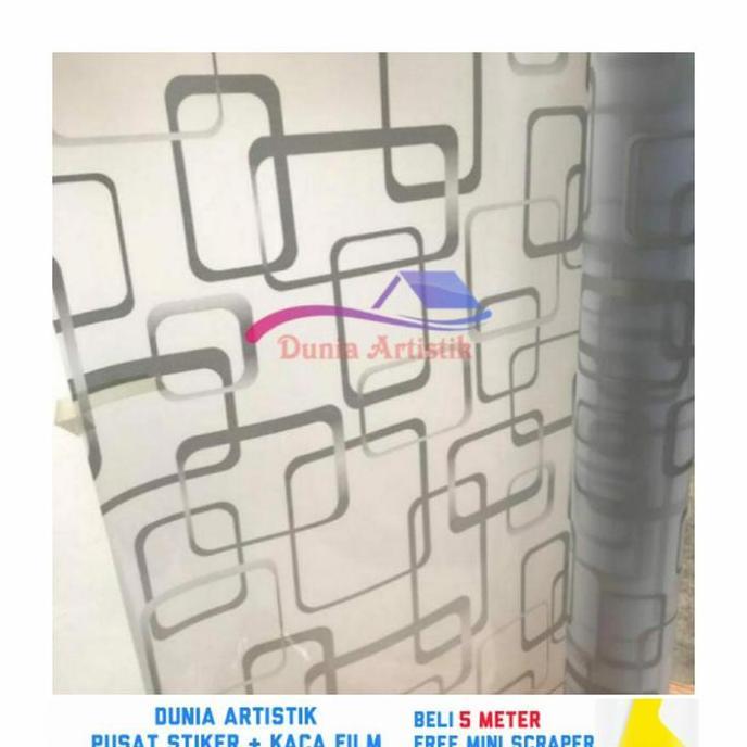 stiker Sunblast motif kotak // stiker kaca motif hitam kotak kotak Sticker