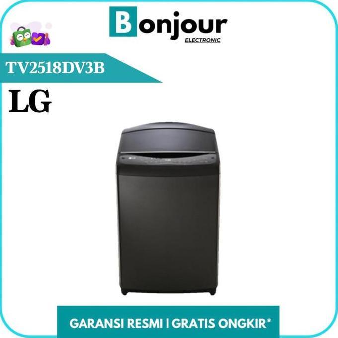 Mesin Cuci LG 18Kg TV2518DV3B Inverter Top Loading LG 18KG TV2518 DV3B