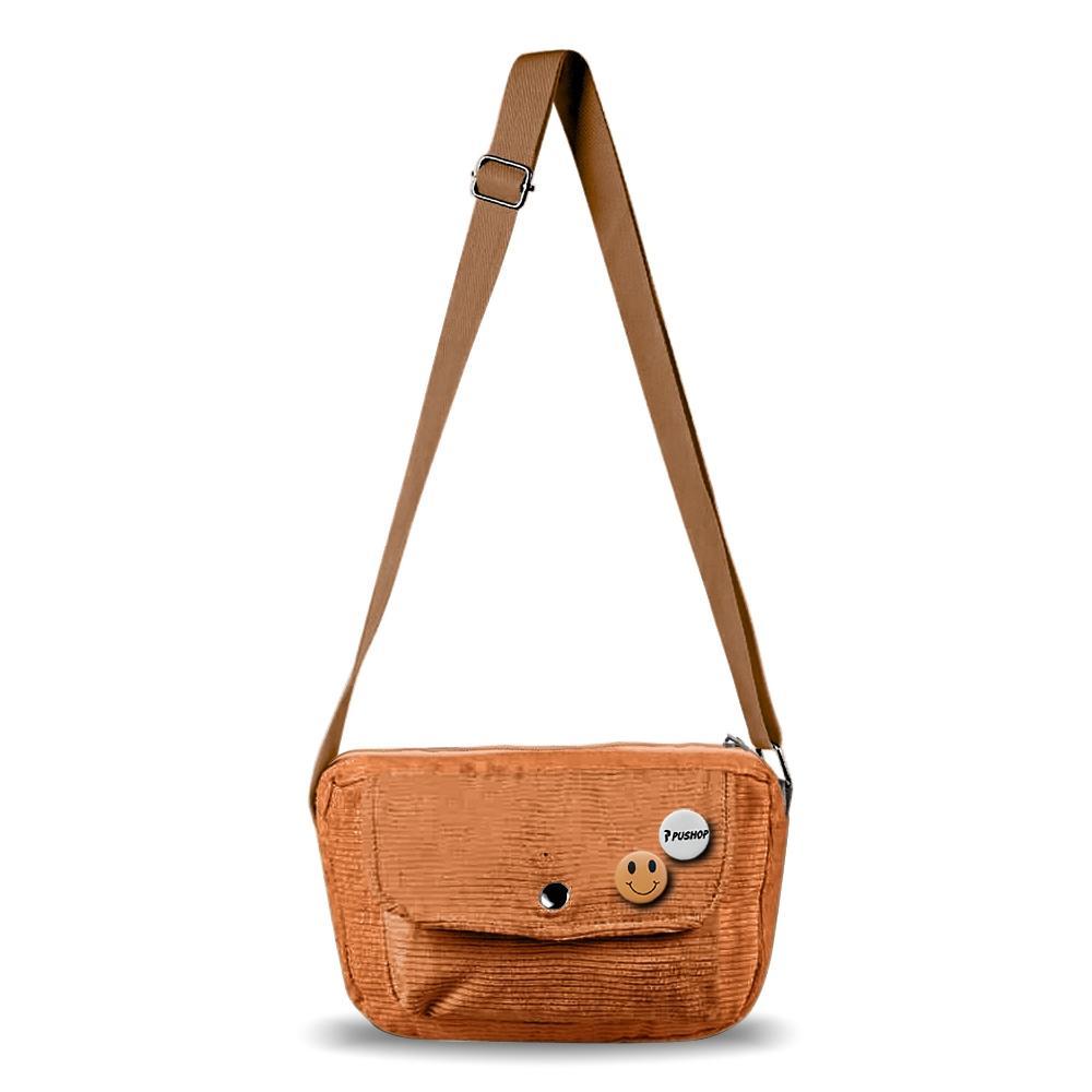 NEW Tas Selempang Corduroy Moana Tas Slingbag Wanita Pushop