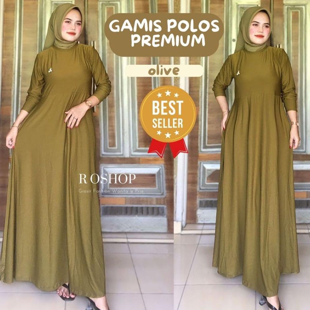 GARANSI [PROMO]RIKI KARSONO OLSHOP - GROSIR GAMIS POLOS JERSEY ALL SIZE/GAMIS TERBARU/GAMIS KEKINIAN
