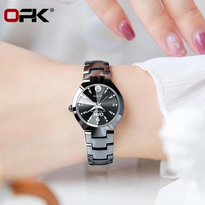 Toki- Opk Jam Tangan Nita Anti Air Cewek Bergaya Elegan Kecil Analog Women Tches Jam Tangan Poros