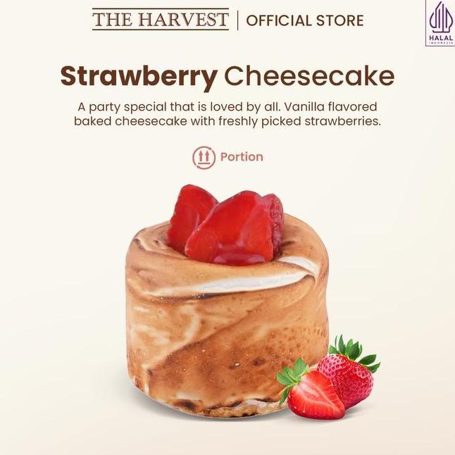 The Harvest Strawberry Cheesecake Portion Dessert Cake Rasa Strawberry Cheese