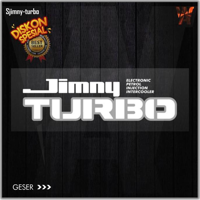 STIKER JIMNY TURBO JA71 1989 PRINTCUT TIMBUL CAR MURAH