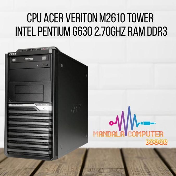 CPU Acer Veriton M2610 Tower Intel Pentium G630 2.70GHz Ram 2Gb Ddr3
