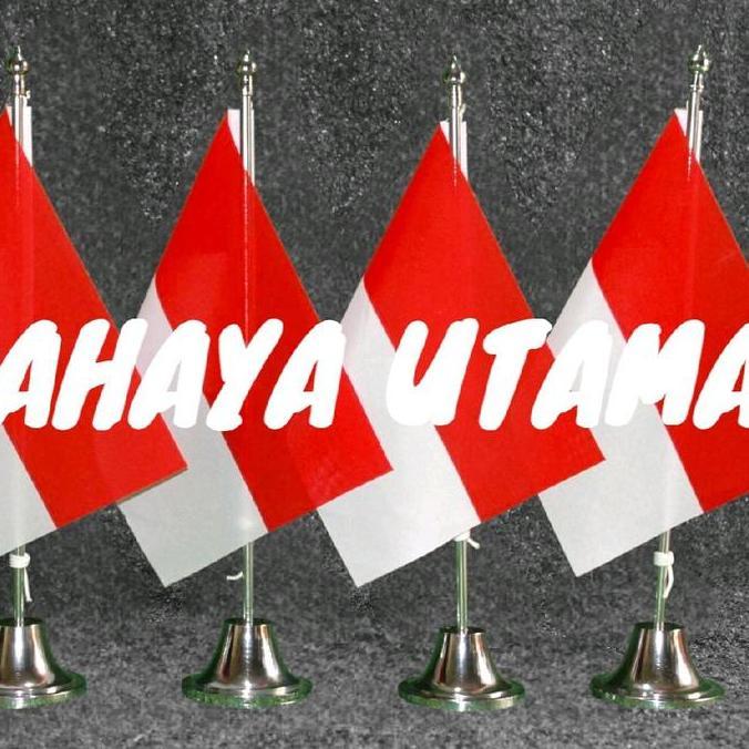 BENDERA MERAH PUTIH MEJA / BENDERA MERAH PUTIH TIANG STENLIS / BENDERA MERAH PUTIH + TIANG STENLIS