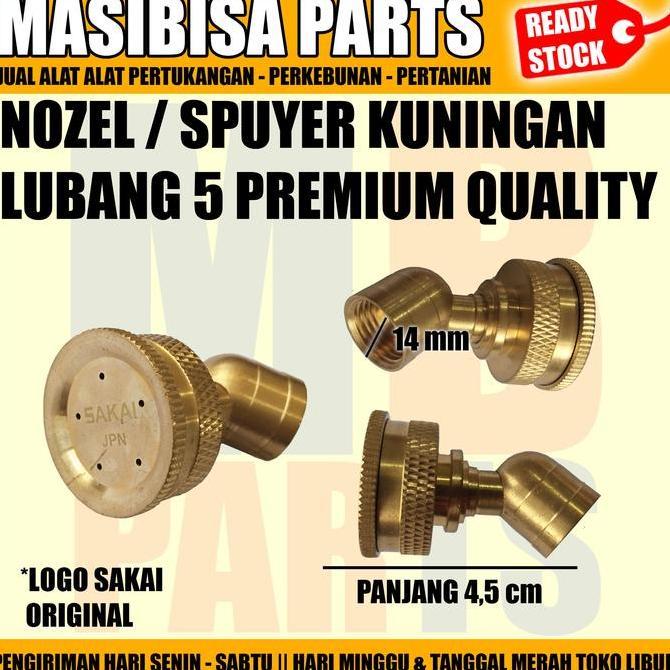 NOZZLE / SPUYER / NOZEL SPRAYER ELEKTRIK / KNAPSAK LUBANG 5 KUNINGAN