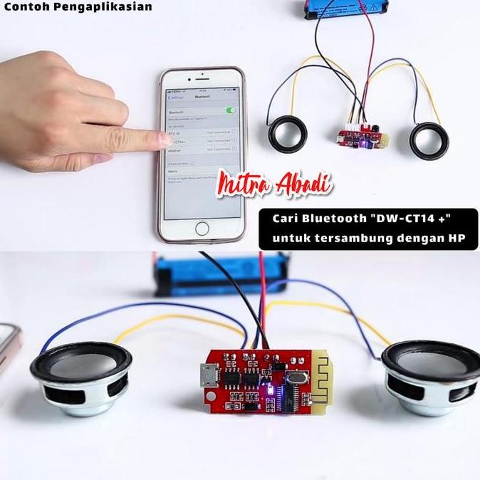 Lansungkirim- Dw-Ct14 Mini Stereo Bluetooth Power Amplifier Board