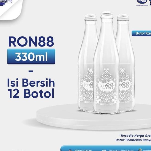 Ron88 330Ml Botol Kaca Air Minum Mineral 330Ml 1 Dus 12 Botol Kaca Botol Beling