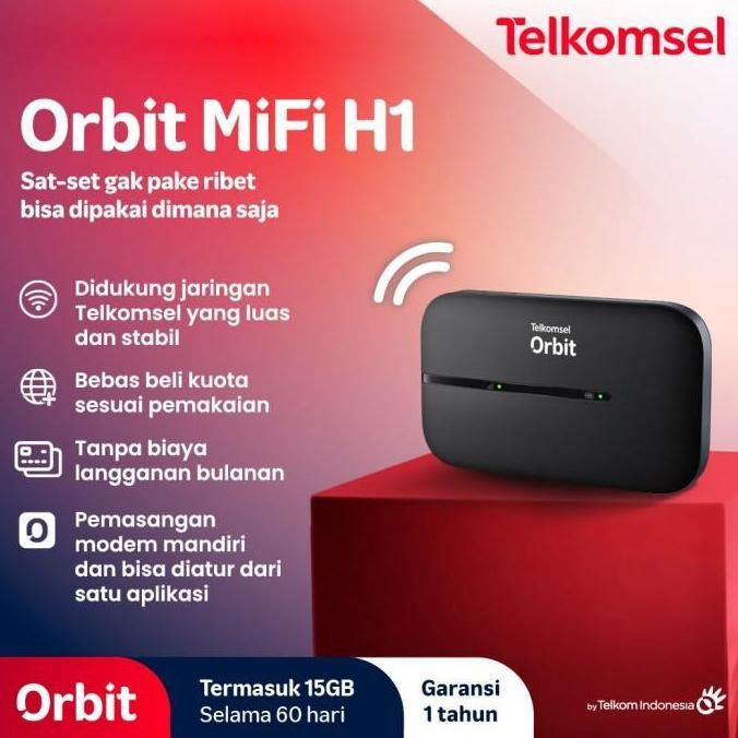 Telkomsel Orbit Mifi H1 Huawei E5576 Modem Wifi 4G Free Kartu