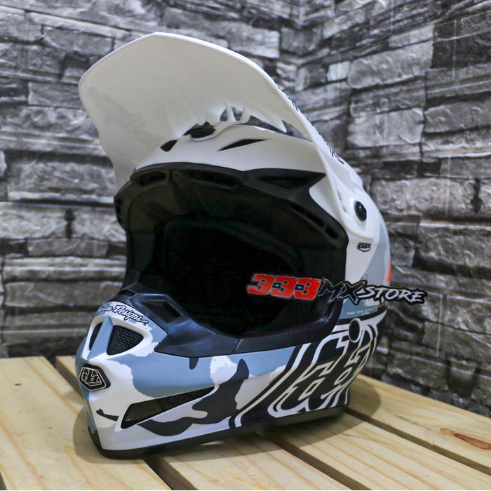 Helm Cross Tld Gp Volt Camo White Helm Tld Gp Volt Camo Original Original Dan Terpercaya