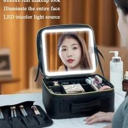 Tas Led Makeup Artist Tas Kosmetik Led Kapasitas Besar Makeup Pouch Tas Make Up Kosmetik Lampu Led