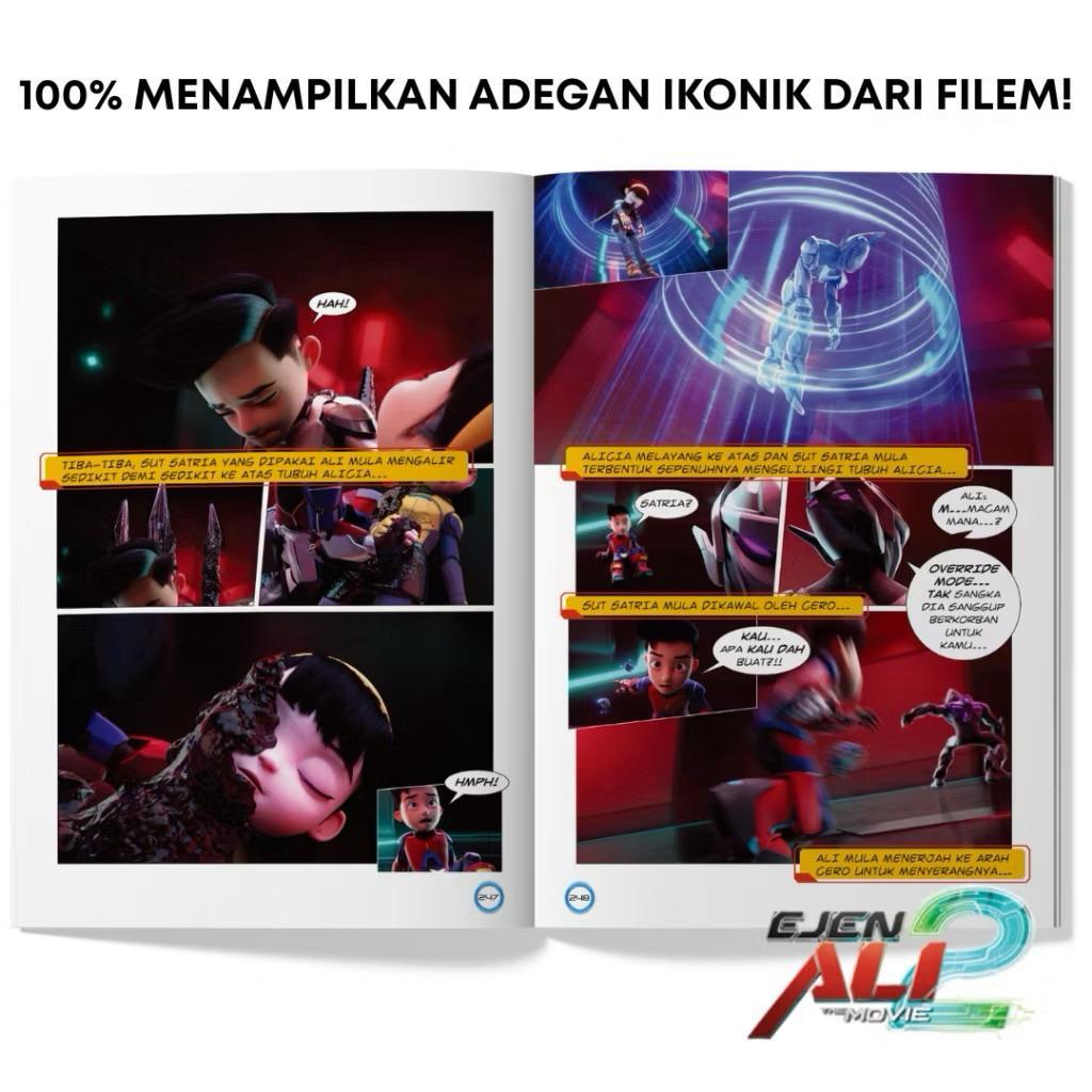 Buku Komik Ejen Ali The Movie 2 Misi Satria Original Malaysia Free Card Random