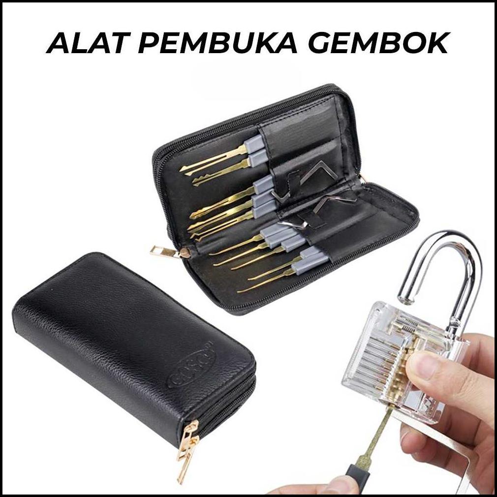 Goso Set Alat Pembuka Gembok Kunci Pintu Lock Pick Locksmith 24 PCS - 038