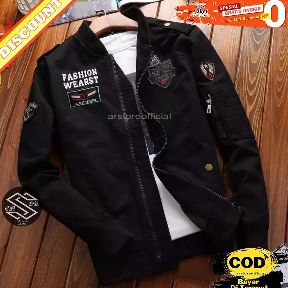Jaket Bomber Pria / Jaket Bomber Aragon / Bomber Cowok Aragon Sensor [J3]