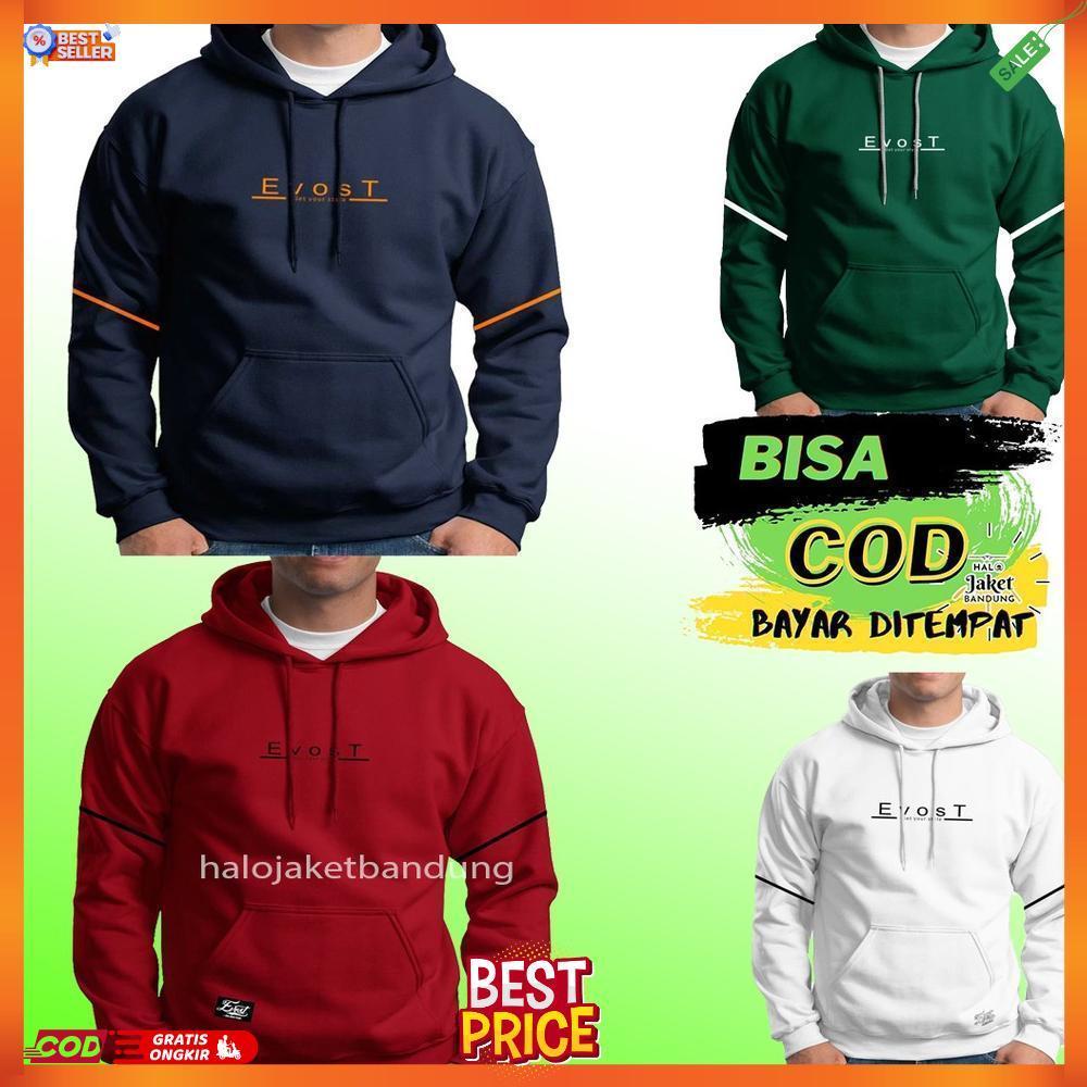 Jaket Sweater Hoodie Pria Distro Evost Original Big Size Jumbo M - Xxl [J3]