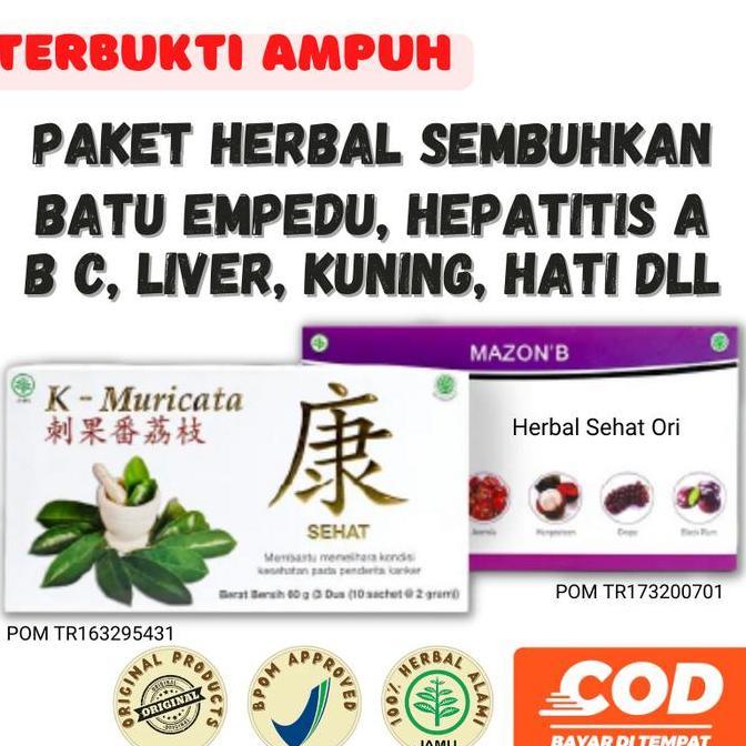 Obat Herbal Batu Empedu, Hepatitis A B C, Liver Mazon B dan K Muricata